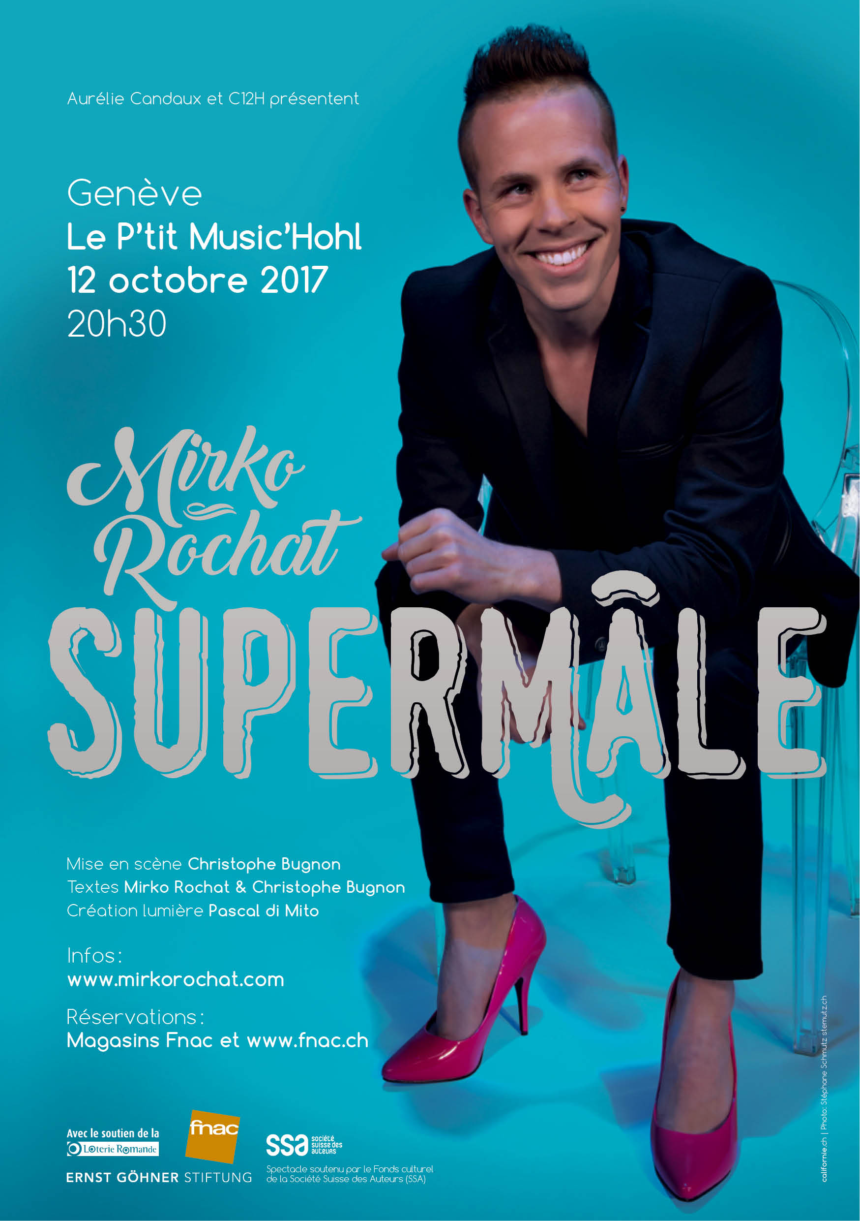Mirko Rochat - Spectacle Supermâle à Genève le 12 octobre au P'tit Music'Hohl - Billets en vente